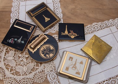 Lot 321 - Six French souvenir compacts