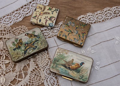 Lot 327 - Two gilt metal rectangular Stratton compacts