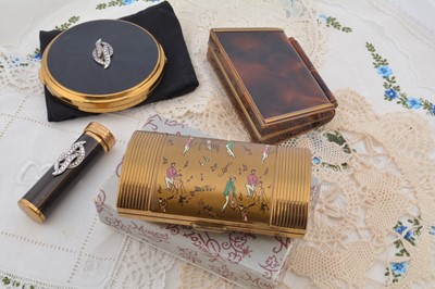 Lot 340 - Gilt metal Mascot compacts