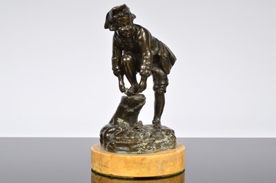 Lot 355 - A 19th century bronze figure of an ice skater