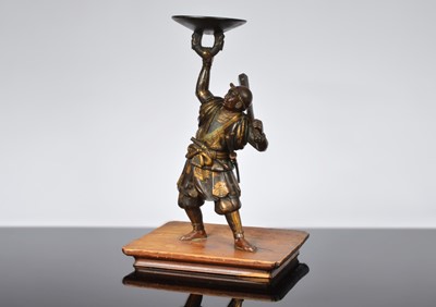 Lot 374 - A late Meiji Period Japanese bronze figure of a Samurai