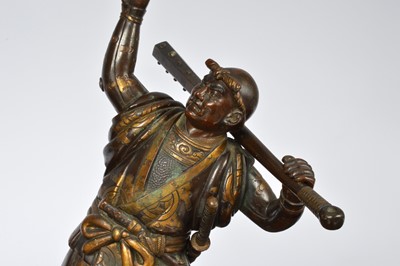 Lot 374 - A late Meiji Period Japanese bronze figure of a Samurai