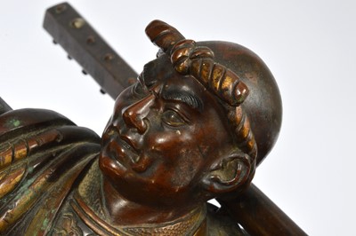 Lot 374 - A late Meiji Period Japanese bronze figure of a Samurai