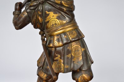 Lot 374 - A late Meiji Period Japanese bronze figure of a Samurai