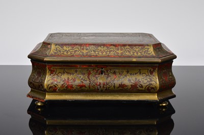 Lot 393 - A 19th century Boulle work style casket