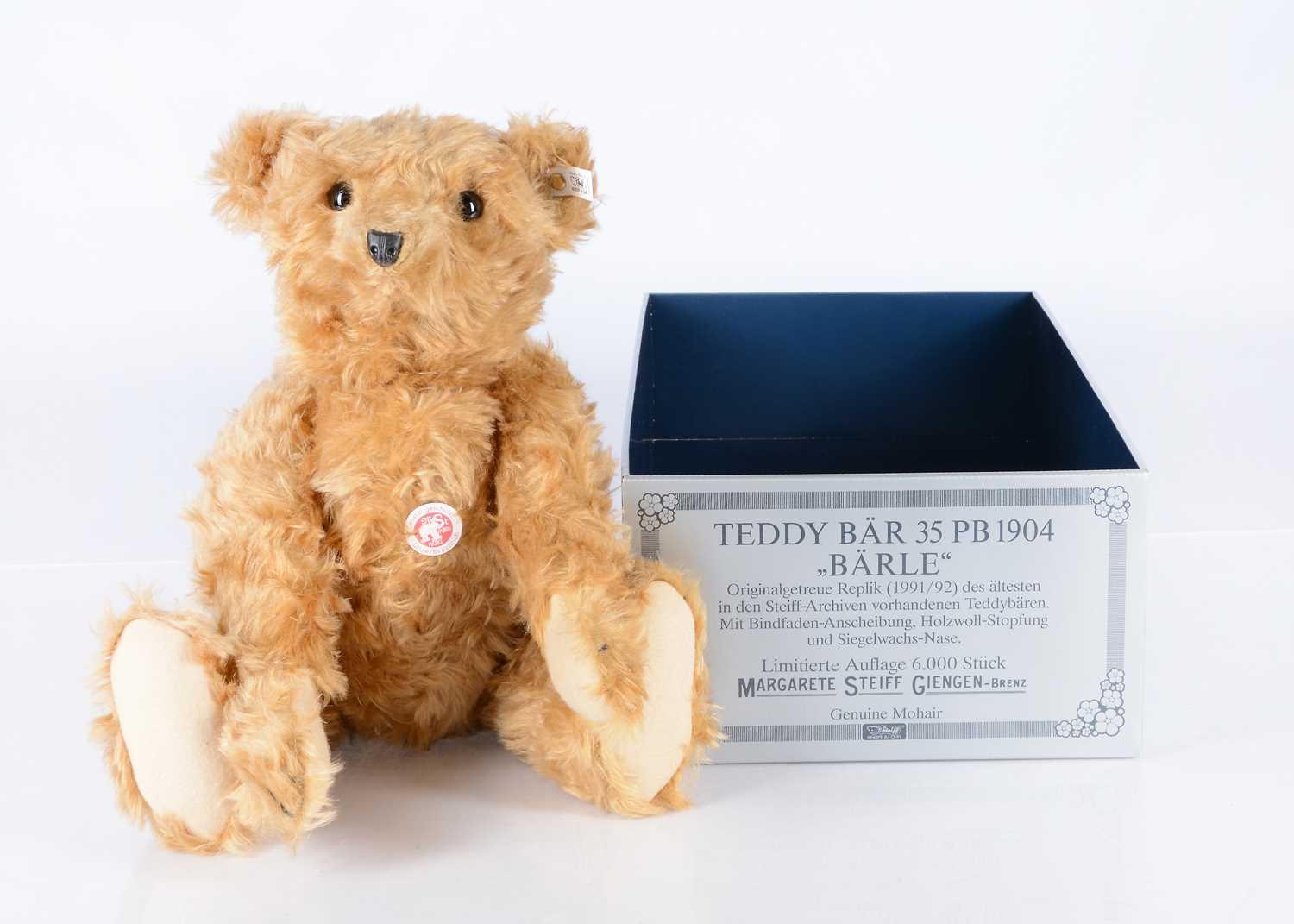 Lot 6 - A Steiff limited edition 35PB Barle replica 1904 teddy bear