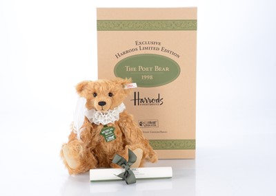 Lot 19 - A Steiff limited edition Harrods musical poet teddy bear 1998