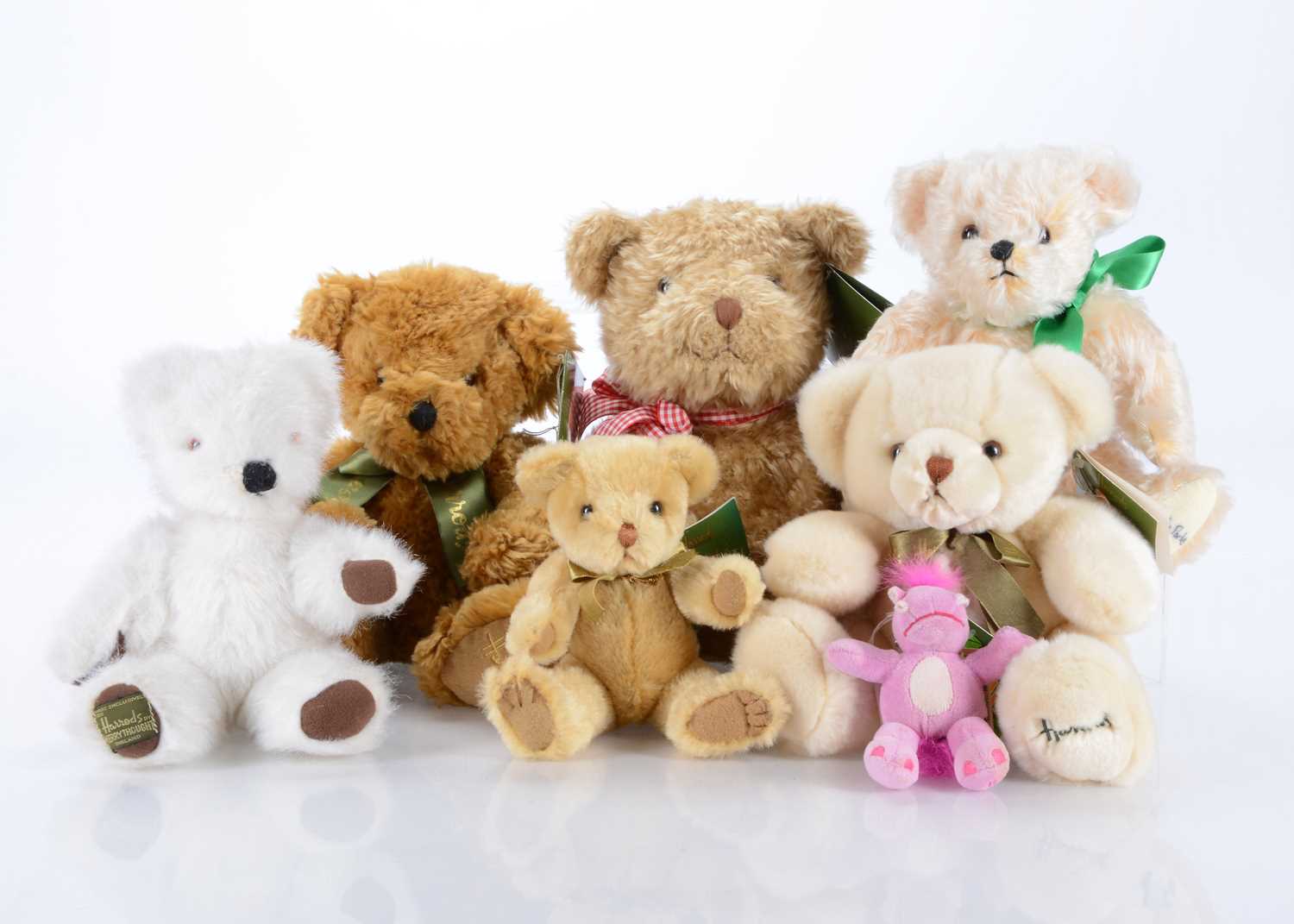 Lot 39 - Seven Harrods teddy bears