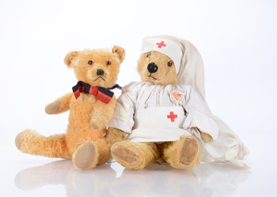 Lot 79 - A post-war Pedigree teddy bear dressed as a nurse
