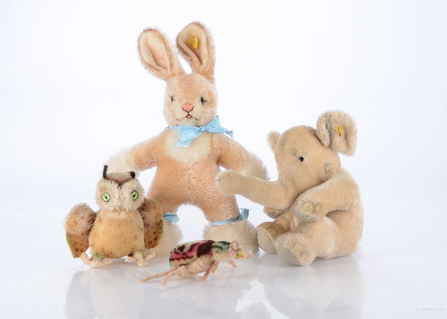 Lot 96 - Four post-war Steiff yellow tag animals