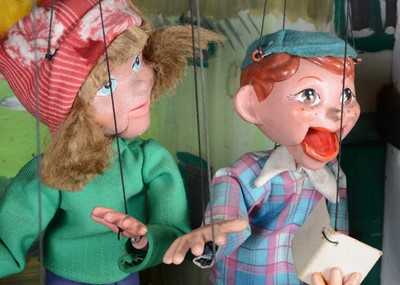 Lot 103 - A large electric mechanically driven Pelham Puppet theatre shop display
