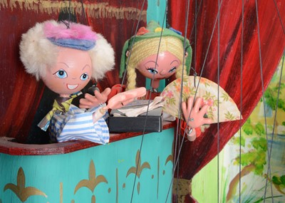 Lot 104 - A Pelham Puppets mechanically driven the Frog Prince theatre shop display