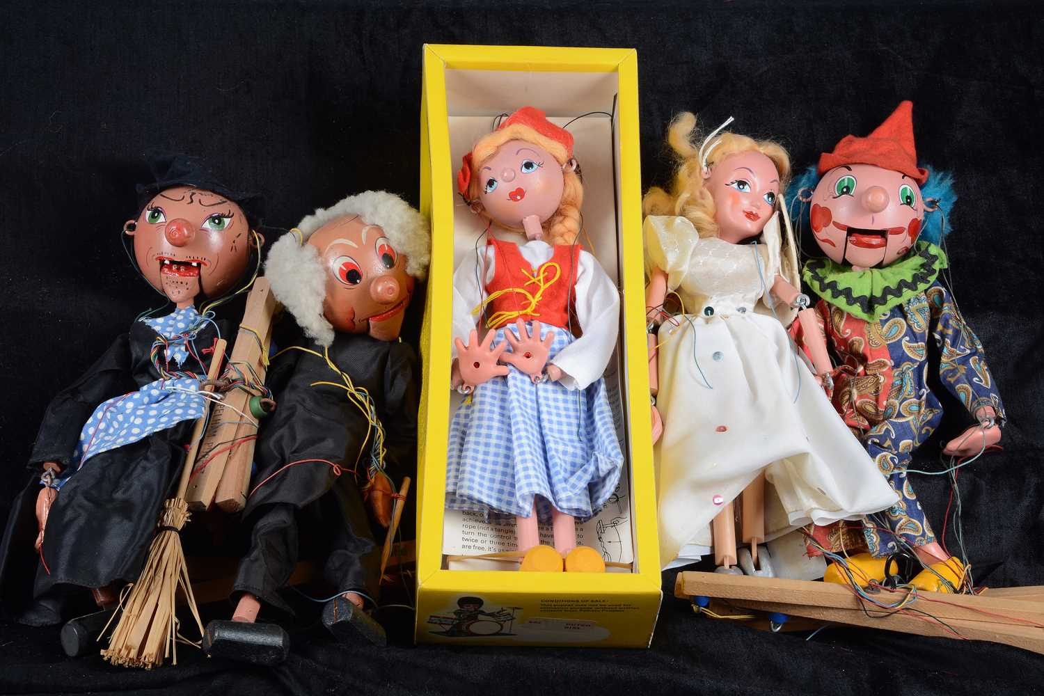 Lot 109 - Five Pelham Puppets