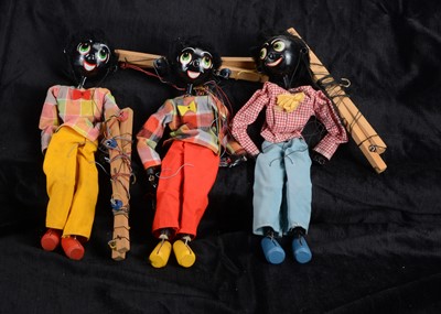 Lot 123 - Three Pelham Puppet SS Range Gollies
