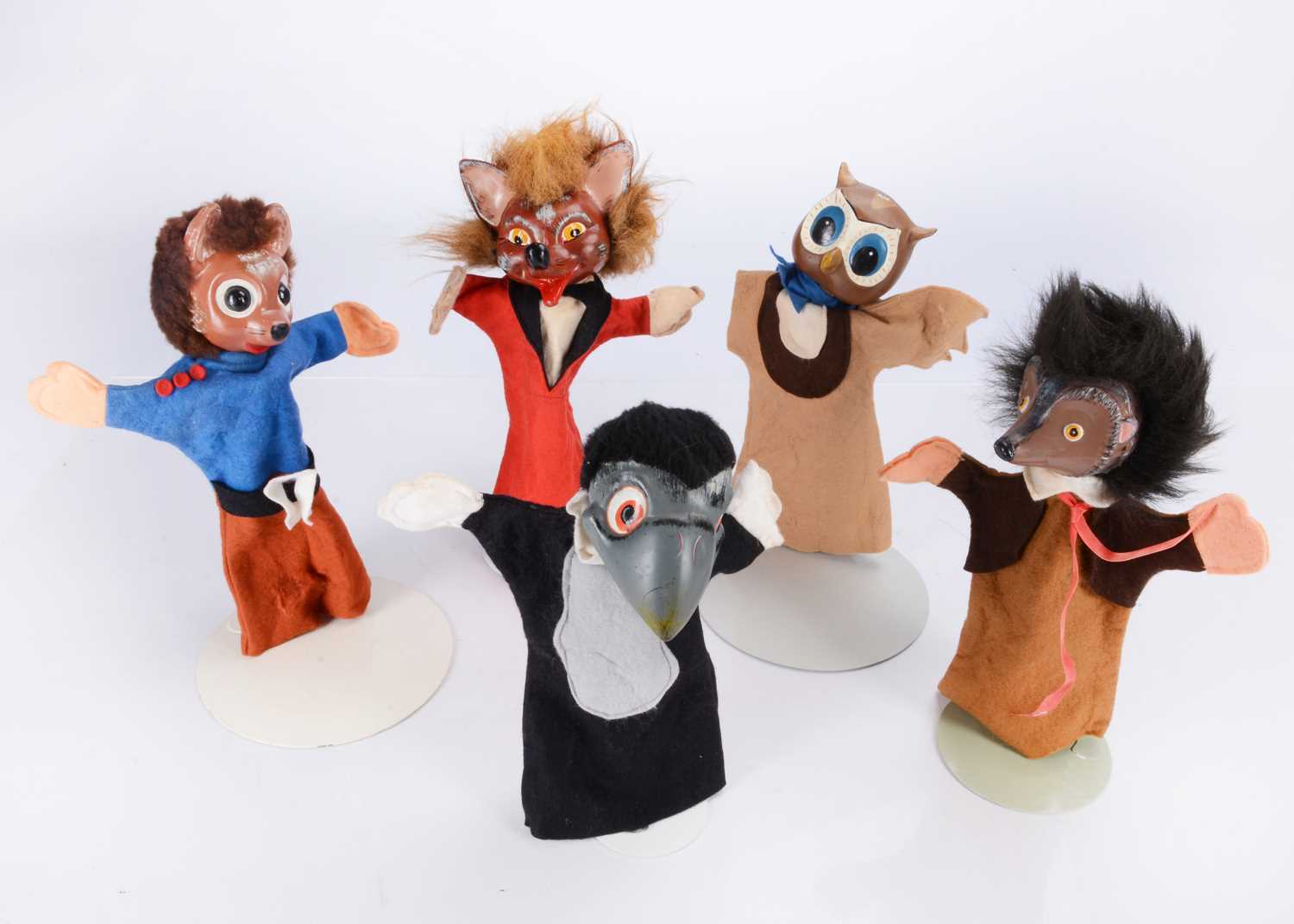 Lot 127 - Five Pelham Puppets hand puppets