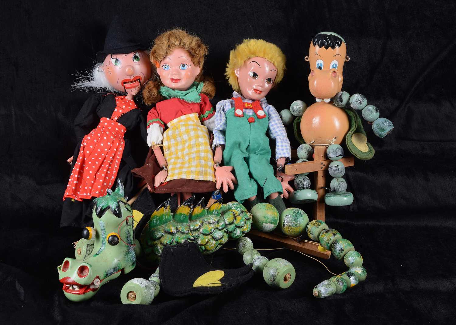 Lot 140 - Five Pelham Fairy Tales puppets