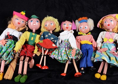 Lot 141 - Six Pelham Puppets