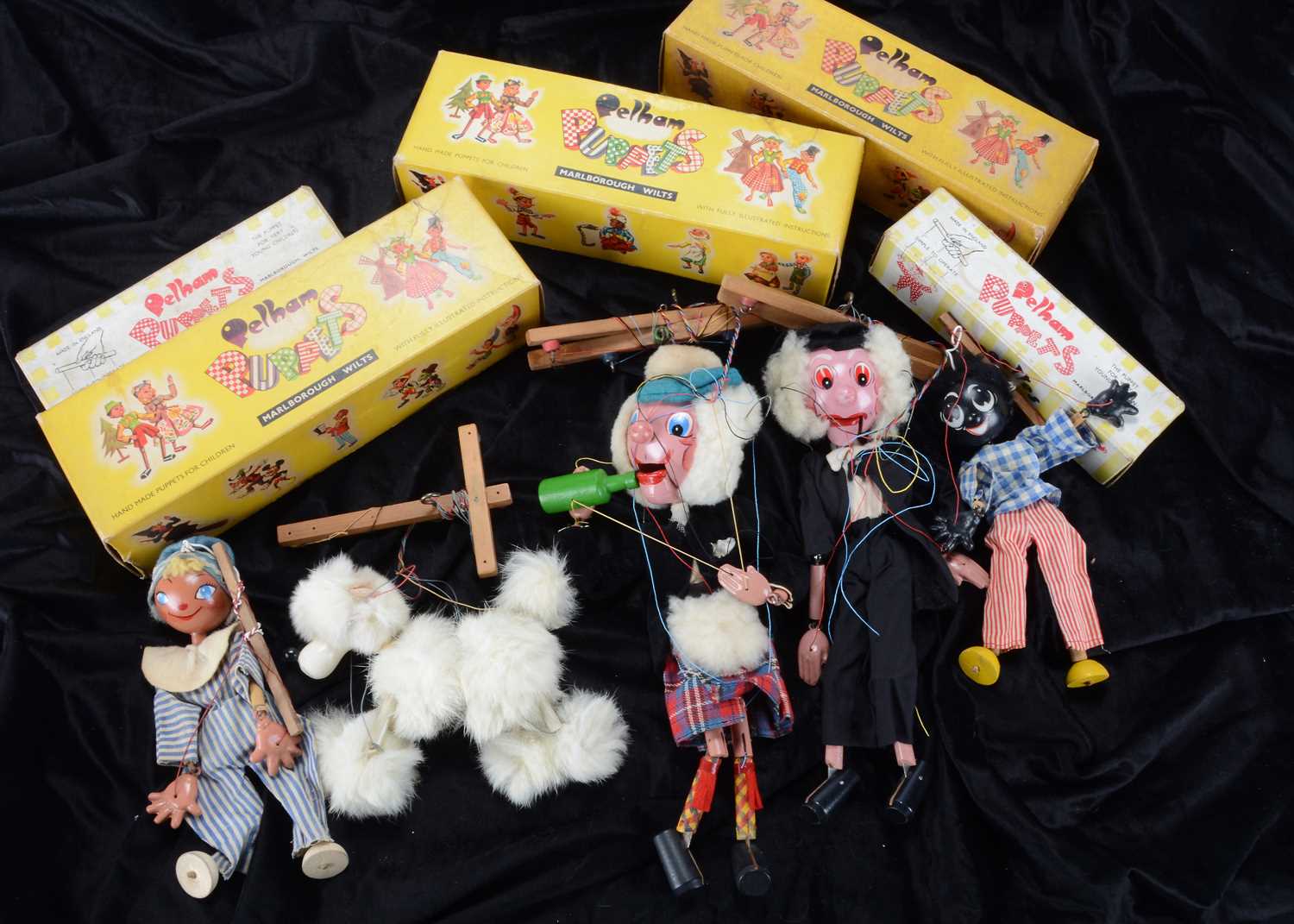 Lot 146 - Five Pelham Puppets