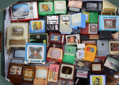 Lot 173 - Dolls’ house televisions and electronics