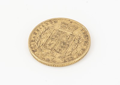 Lot 150 - A Victorian Young head shield back full gold sovereign