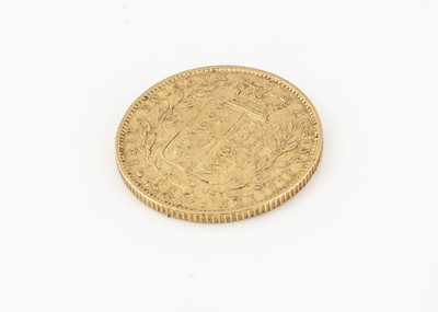 Lot 153 - A Victorian Young head shield back full gold sovereign