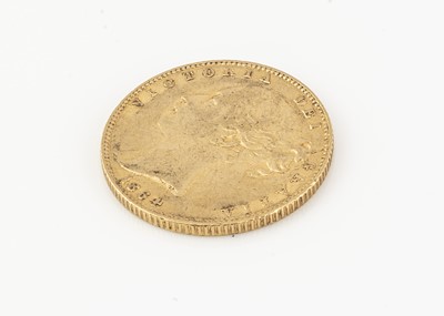 Lot 153 - A Victorian Young head shield back full gold sovereign