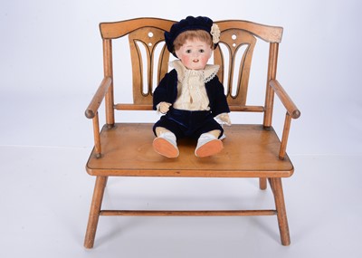 Lot 225 - A small bisque headed 263 character boy baby