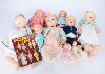 Lot 244 - Eight British hard plastic dolls
