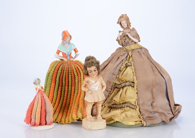 Lot 255 - A large well modelled bisque half doll