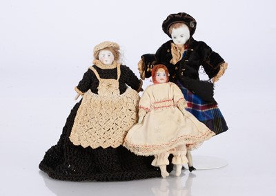 Lot 263 - Three German dolls’ house dolls