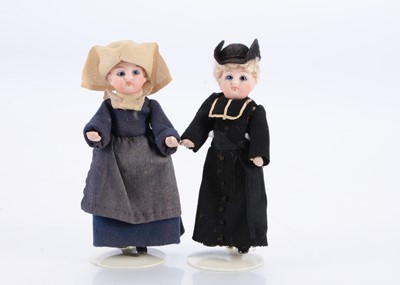 Lot 265 - Two German all-bisque Mignonettes