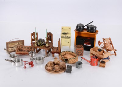 Lot 277 - 1900-1930s dolls’ house furniture and chattels