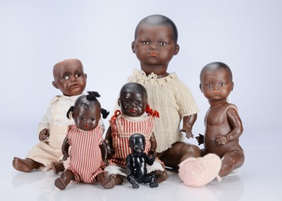 Lot 291 - A composition H33 brown baby doll