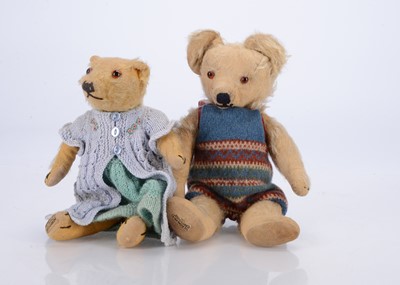 Lot 328 - Two small Merrythought teddy bears