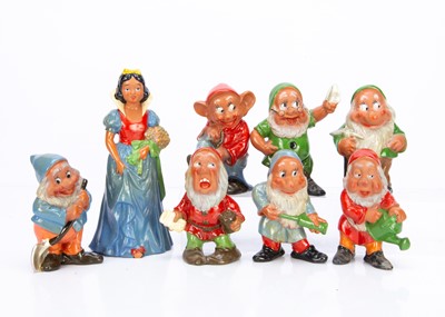 Lot 421 - Terracotta garden Snow White and the Seven Dwarves
