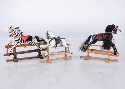 Lot 445 - Dolls’ house modern miniaturist rocking horses