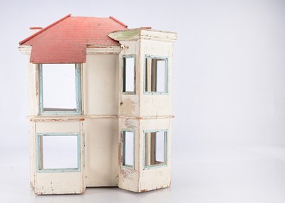 Lot 446 - A 1930s painted wooden dolls’ house