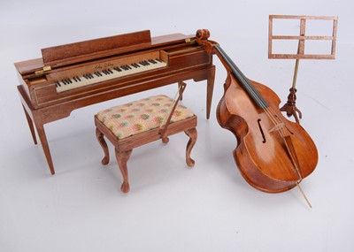 Lot 454 - Fine dolls’ house miniaturist musical instruments