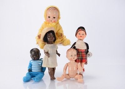 Lot 473 - Five Roddy hard plastic dolls