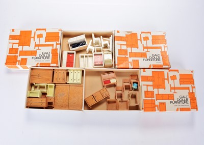 Lot 486 - Three boxes of Galt Dolls Furniture
