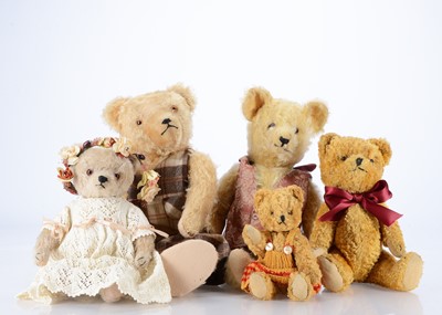 Lot 509 - Five continental teddy bears