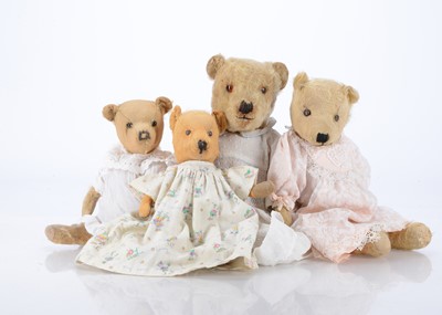 Lot 510 - Four clothed teddy bears