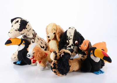 Lot 514 - Six Merrythought soft toy dogs