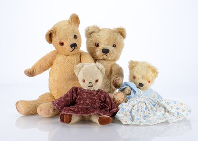 Lot 522 - Four post-war British teddy bears