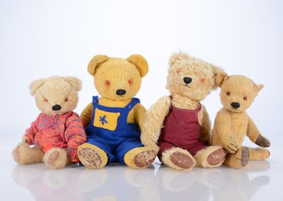 Lot 523 - Four post-war Chad Valley teddy bears