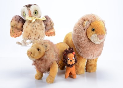 Lot 543 - Four vintage wild animal soft toys