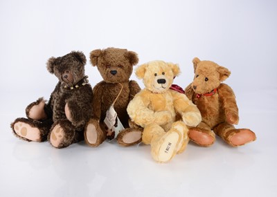 Lot 555 - Four artist/collectors teddy bears