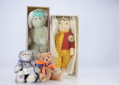 Lot 593 - Three Merrythought Limited edition teddy bears