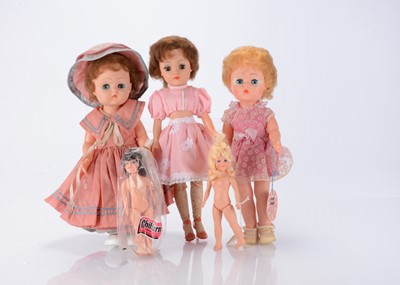 Lot 606 - Five 1950/60s Chiltern vinyl dolls