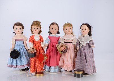 Lot 608 - A complete set of Madame Alexander Little Women dolls